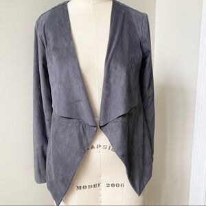 Cupcakes + Cashmere Faux Suede Open Front Jacket/ Blazer Small